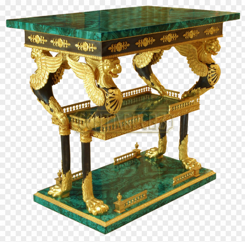 Table Antique Furniture Malachite PNG