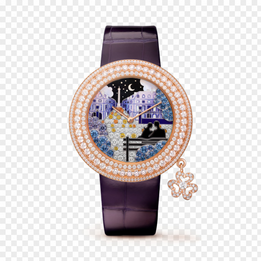 Watch Van Cleef & Arpels Clock Jewellery Dial PNG