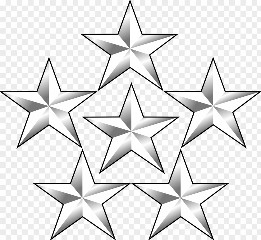 5 Stars General Of The Army Five-star Rank Military Armies PNG