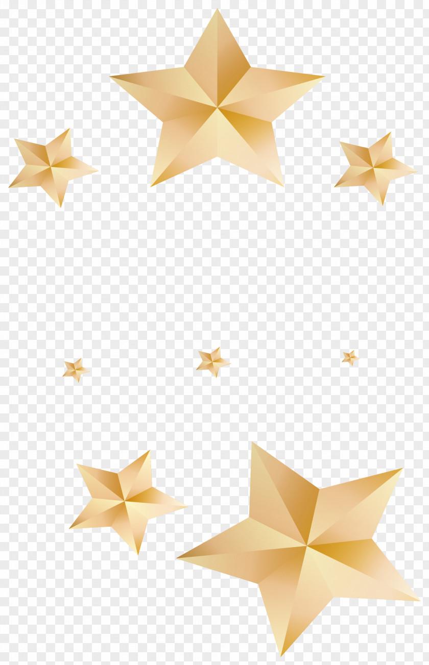 Golden Five Pointed Star Five-pointed Euclidean Vector Pentagram PNG