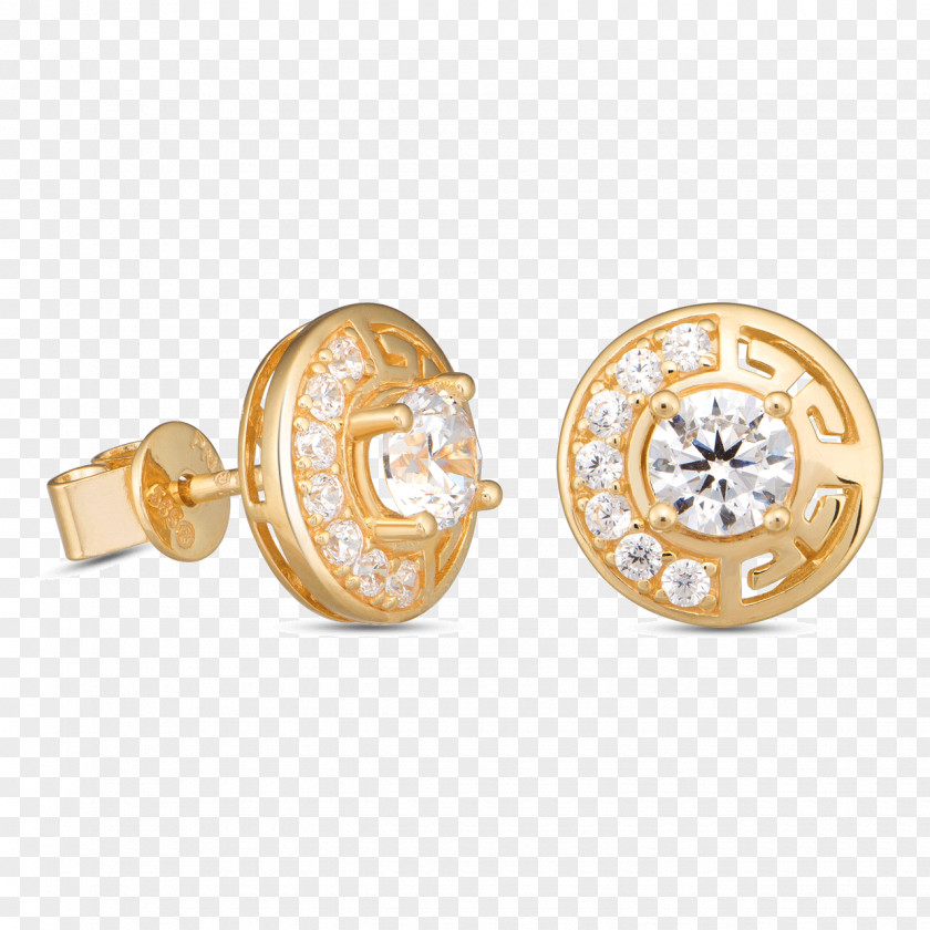 Jewellery Earring Body Gold Cubic Zirconia PNG