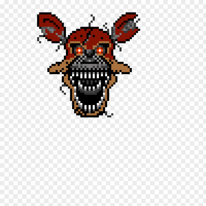 Nightmare Foxy Five Nights At Freddy's 4 Pixel Art PNG