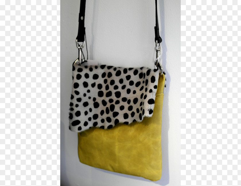 Yellow Purse Hobo Bag Polka Dot Messenger Bags Leather PNG