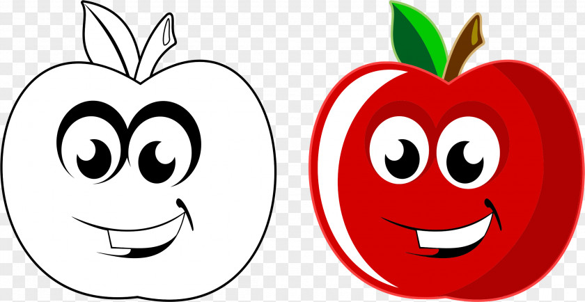 Apple Fruit Drawing Cartoon Clip Art PNG