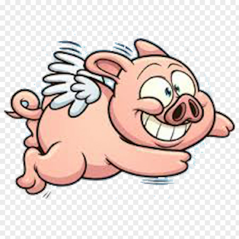 Pig When Pigs Fly Clip Art PNG