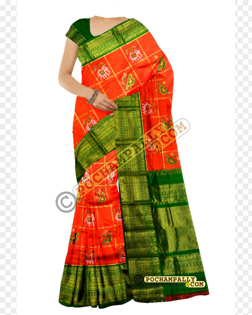 Rich Style Zari Silk Bhoodan Pochampally Kanchipuram Saree PNG