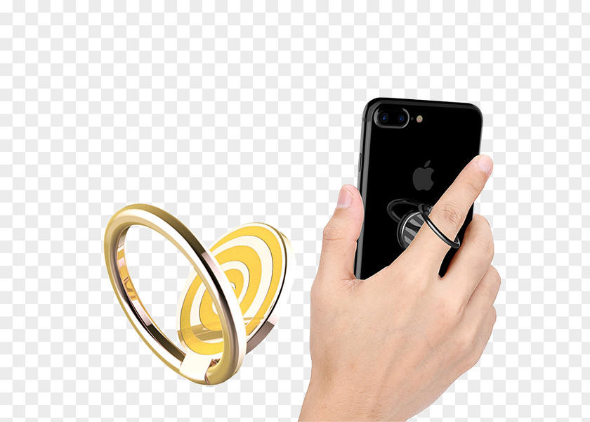 Smartphone Ring Samsung Galaxy S8 Gold Finger PNG