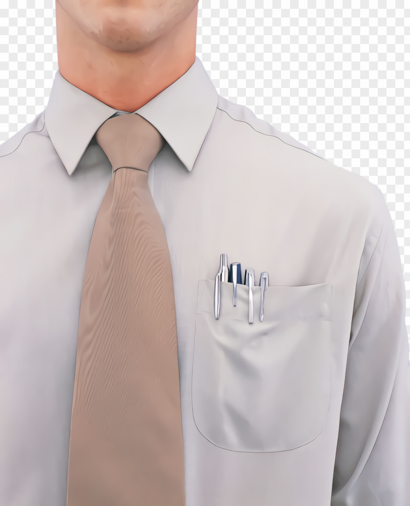 Whitecollar Worker Beige Collar White Clothing Formal Wear Shirt PNG