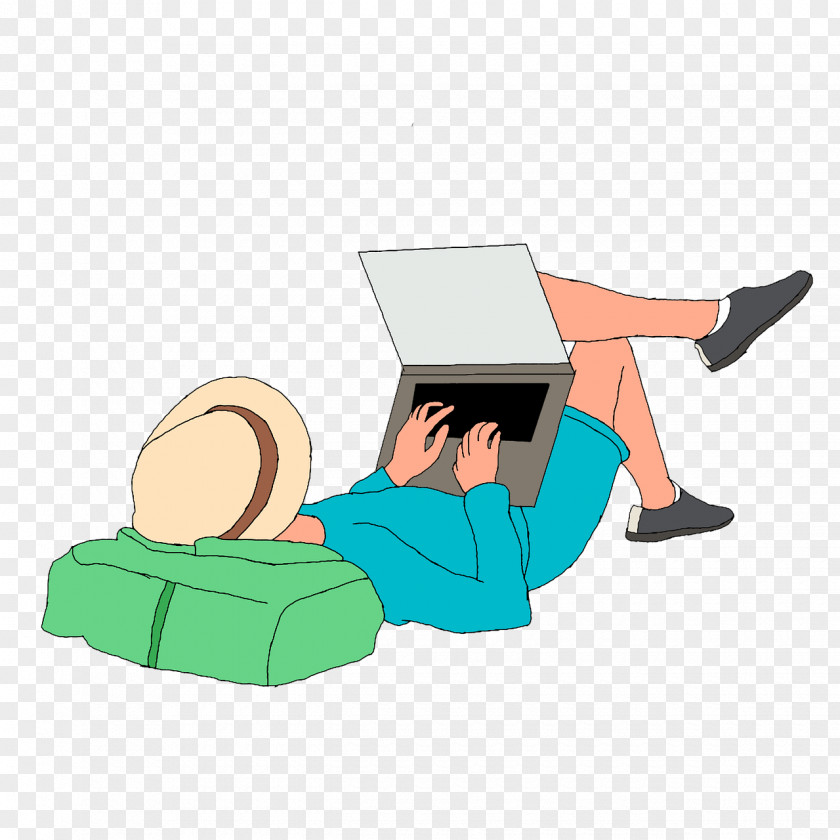 The Person Who Plays Computer Laptop Beach Pixabay Pixel Illustration PNG