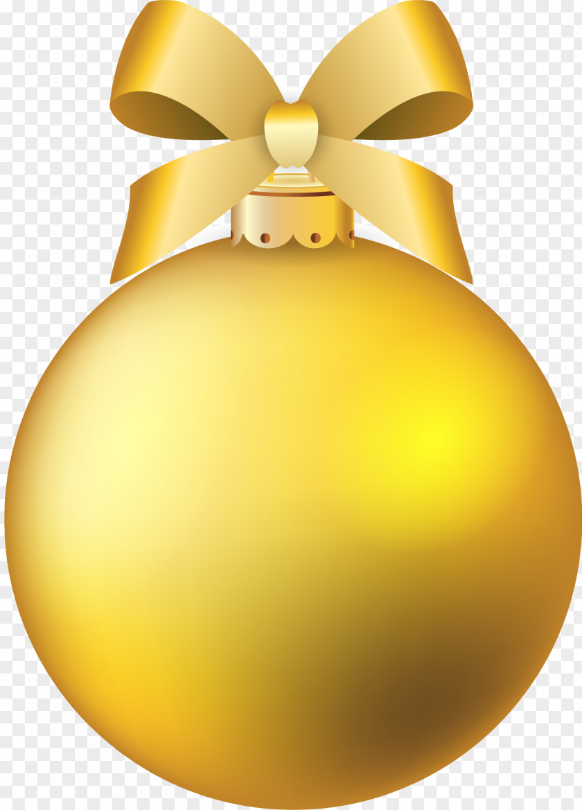Golden Christmas Ball Ornament Gold Decoration PNG