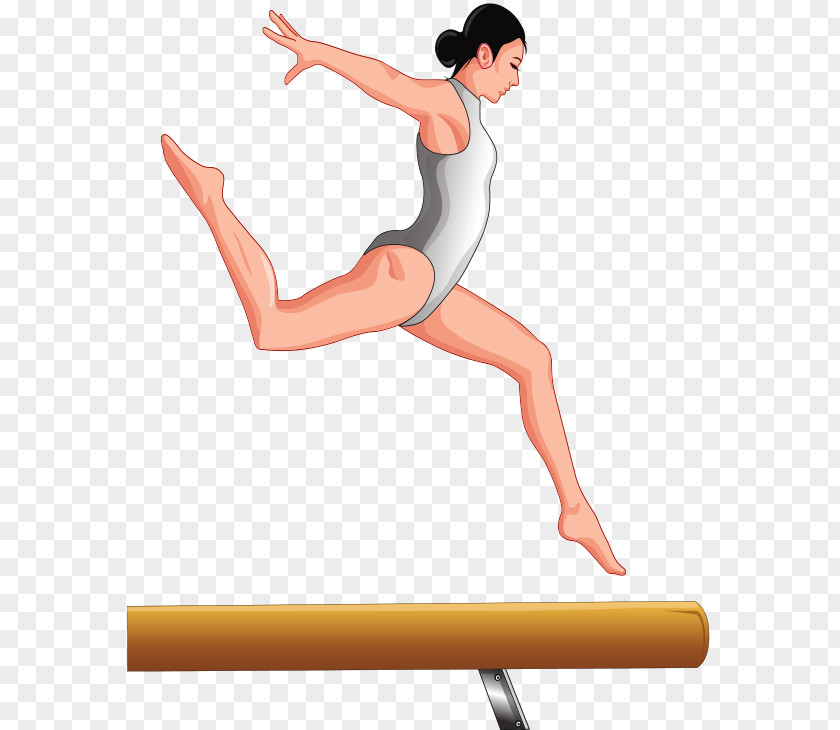 Gymnastics Beauty Illustration PNG