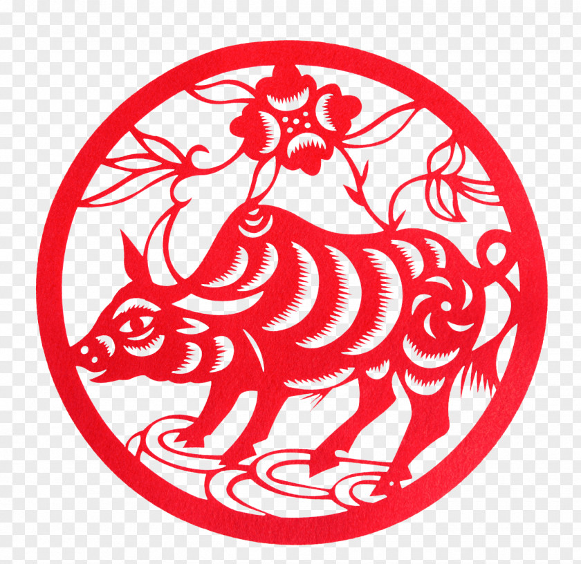 Paper-cut Bison Flag Of India Chinese Zodiac Papercutting Clip Art PNG