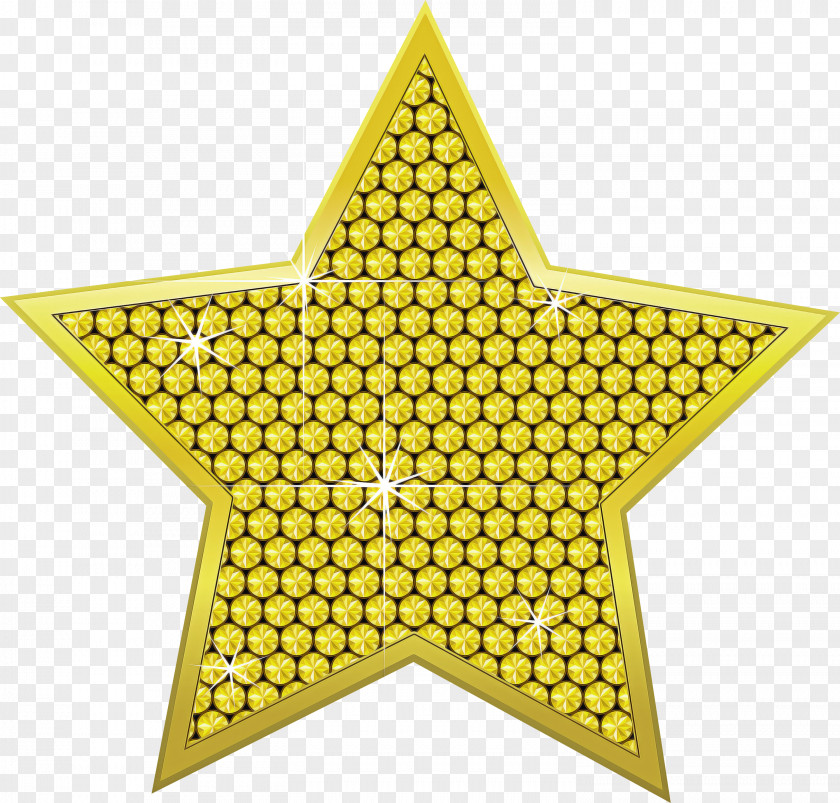 Yellow Star Pattern PNG