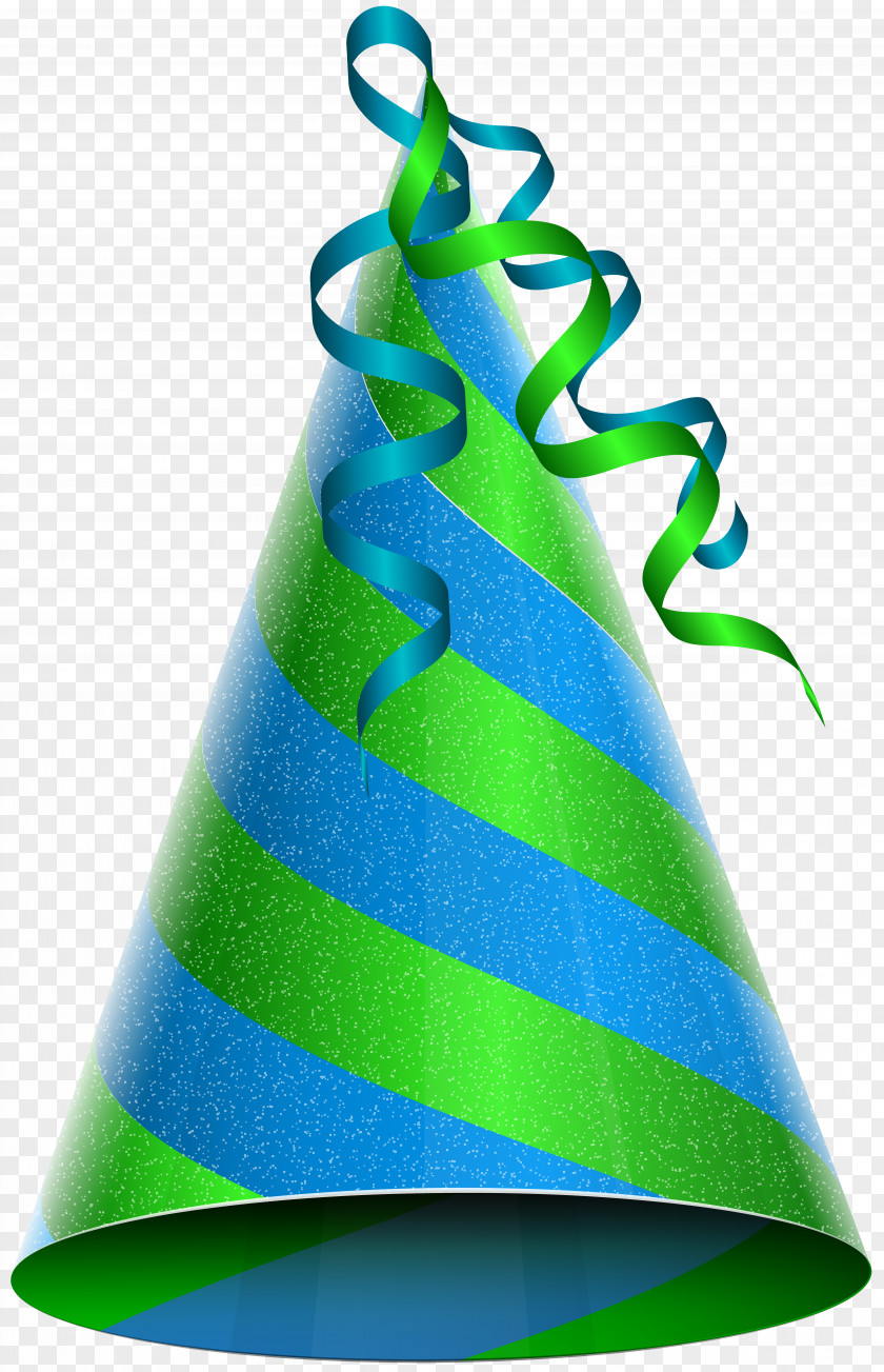 Birthday Party Hat Green Blue Clip Art Image PNG