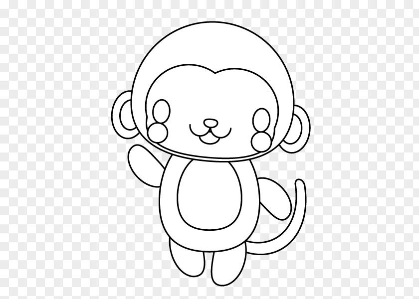Black Monkey Drawing Line Art Clip PNG