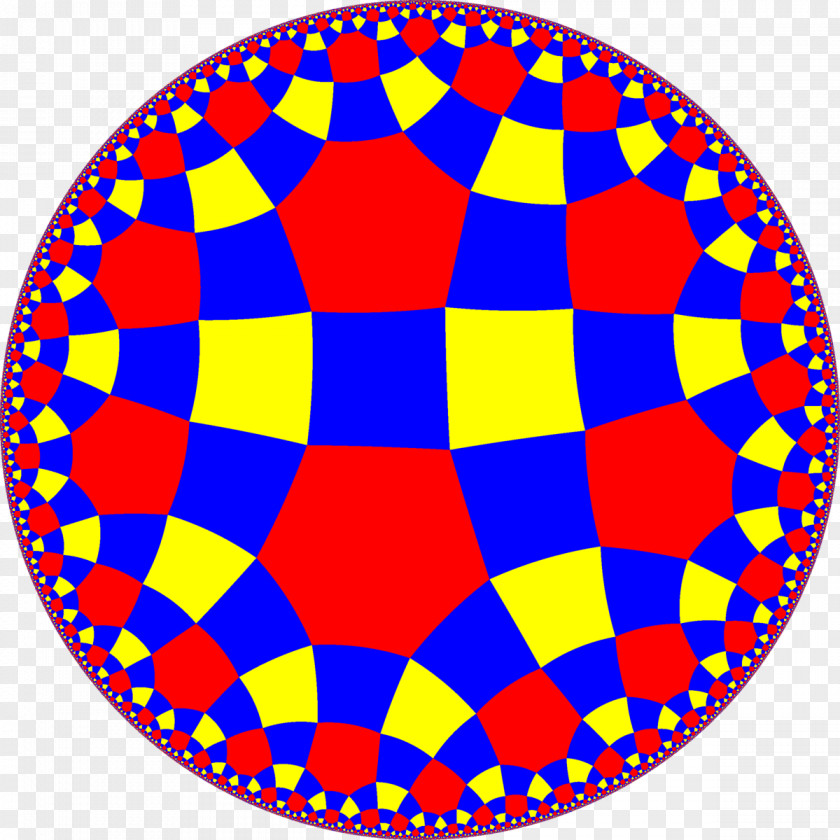 Circle Hexagonal Tiling Hyperbolic Geometry Tessellation Square PNG