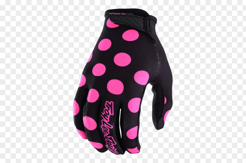 Motorcycle Glove Polka Dot Troy Lee Designs Pink PNG