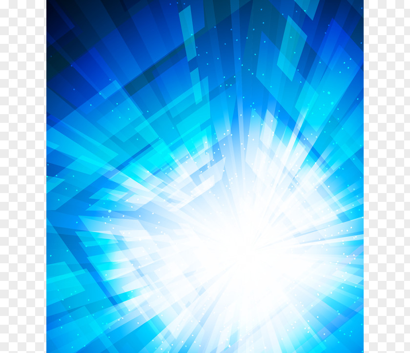 Pixilated Glow Light Blue Photography Illustration PNG