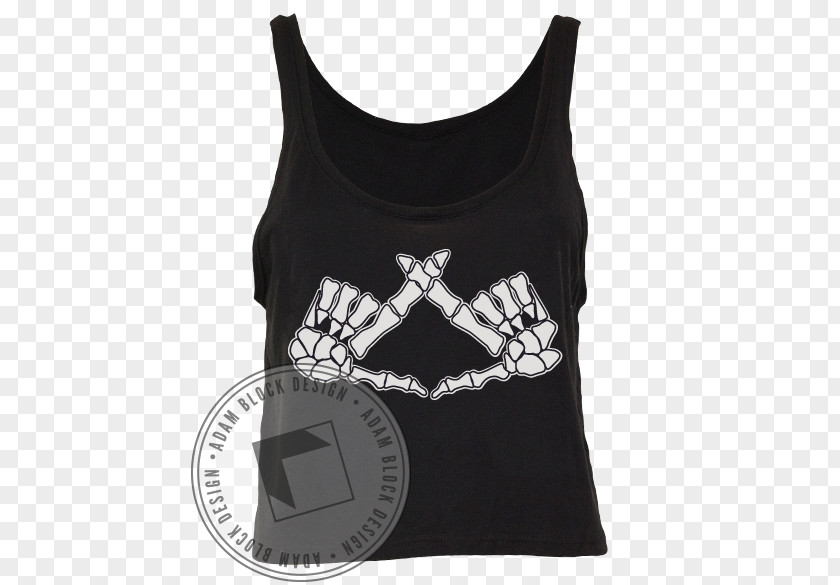 Skeleton Hand Gilets T-shirt Sleeveless Shirt Shoulder PNG