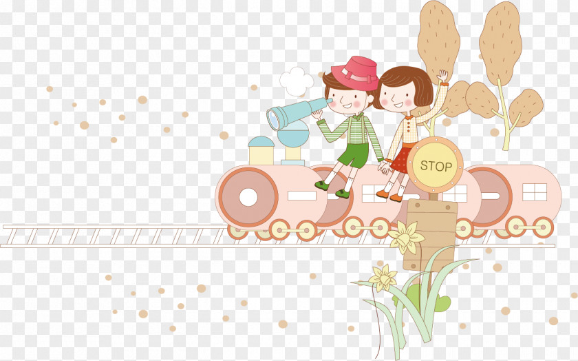 Toy Train Poster Child Element Paper Wallpaper PNG