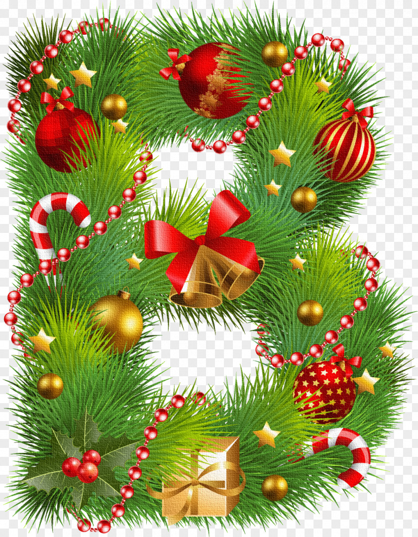 3d Alphabet Santa Claus Christmas Tree Decoration Ornament PNG