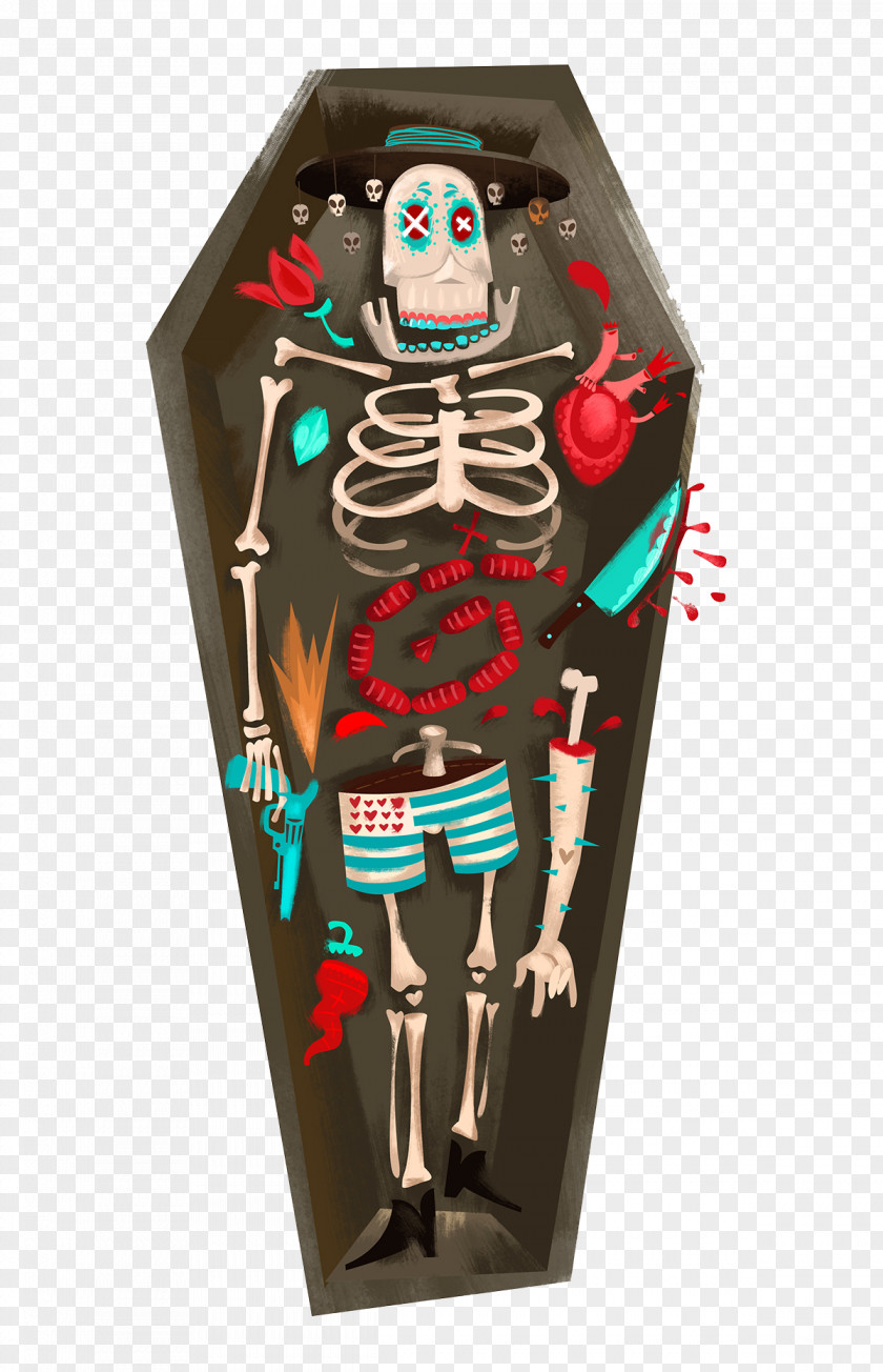Coffin Skeleton PNG