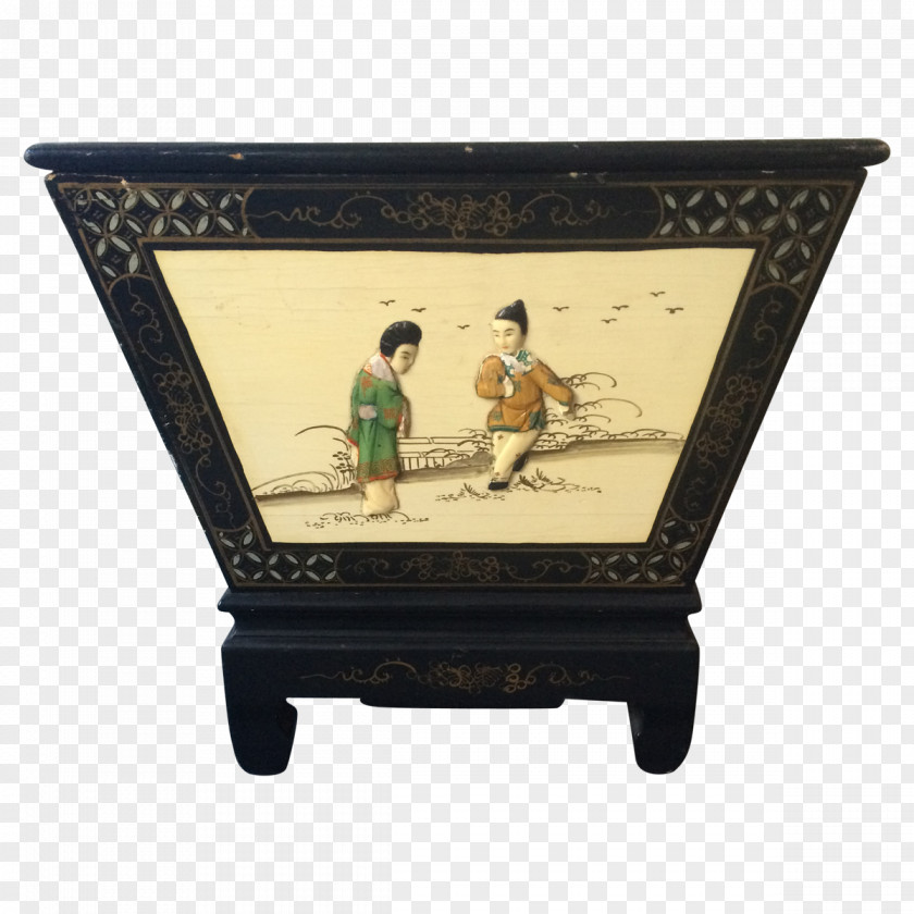 Hand Painted Rectangle Table M Lamp Restoration PNG