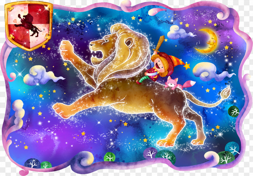 Leo Constellation Lion Aries Illustration PNG