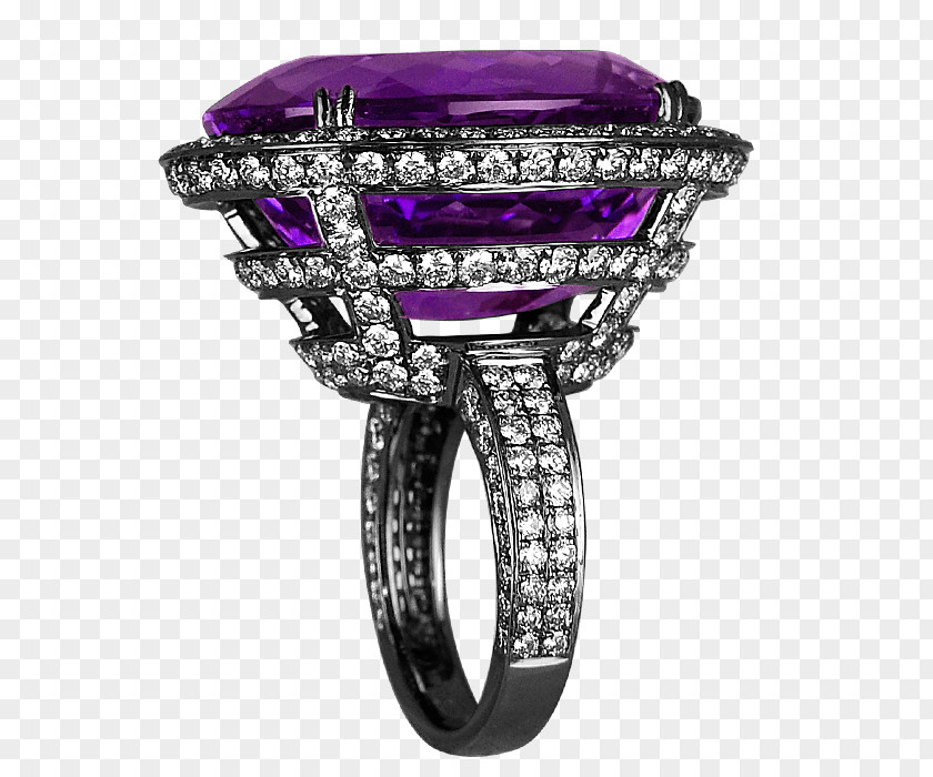 Amethyst Diamond Ring Jewellery Sapphire Emerald PNG