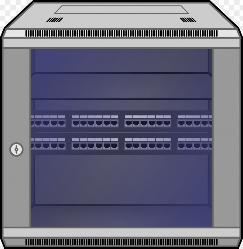 Rack 19-inch Computer Servers Network Clip Art PNG