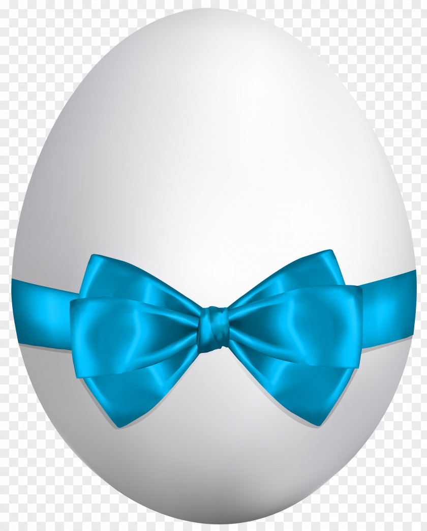 White Easter Egg With Blue Bow Clip Art Image Bunny PNG