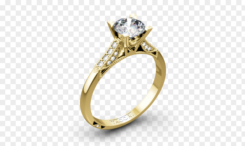 Diamond Solitaire Wedding Ring Engagement PNG