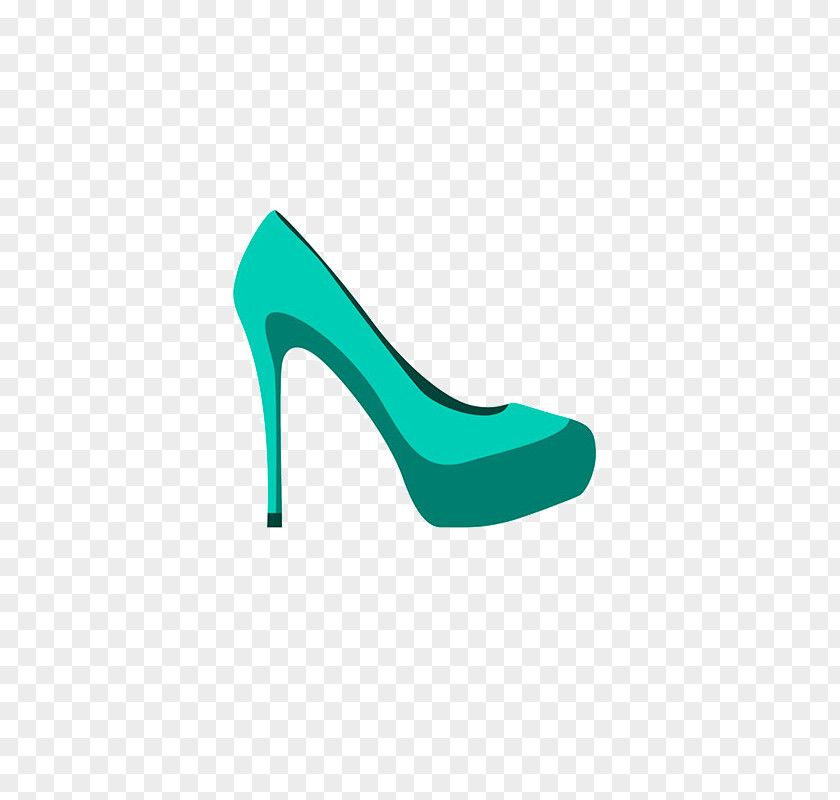 Free Green Heels To Pull Material High-heeled Footwear Shoe PNG