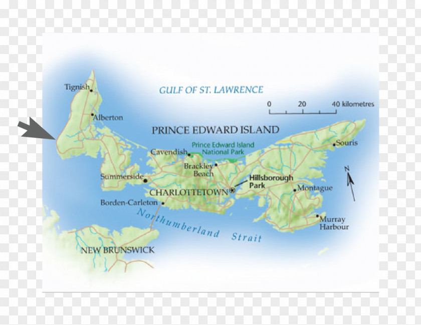 Map Prince Edward Island National Park Geography Of Anne Green Gables PNG