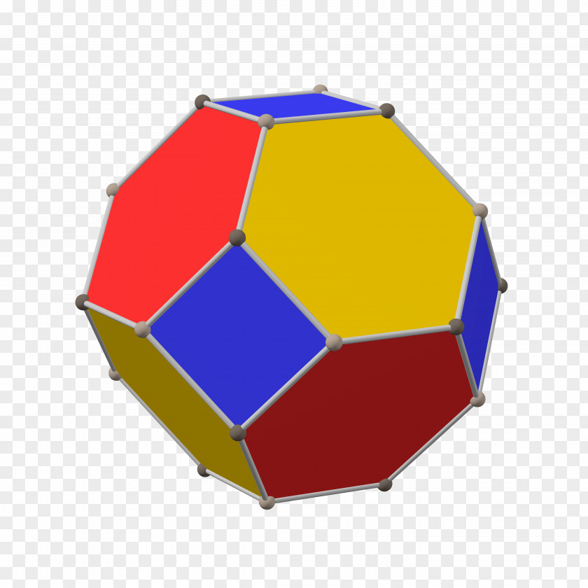 Yellow Cuboctahedron Face Cartoon PNG