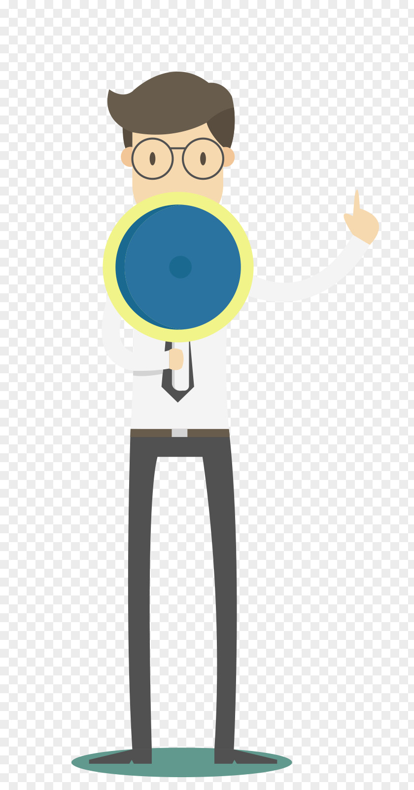 A Man With Loudspeaker Cartoon Icon PNG