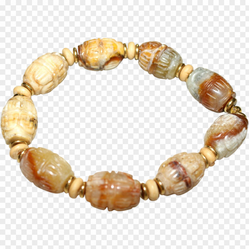 Amber Bead Bracelet PNG