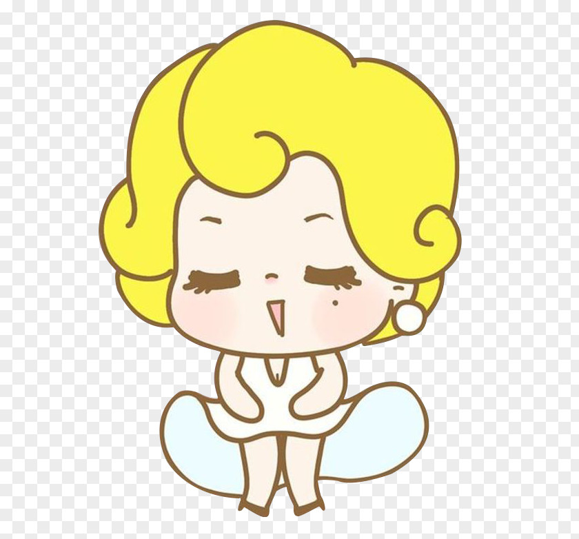 Cute Cartoon Version Of Marilyn Monroe IPhone 4 Mobile App Clip Art PNG