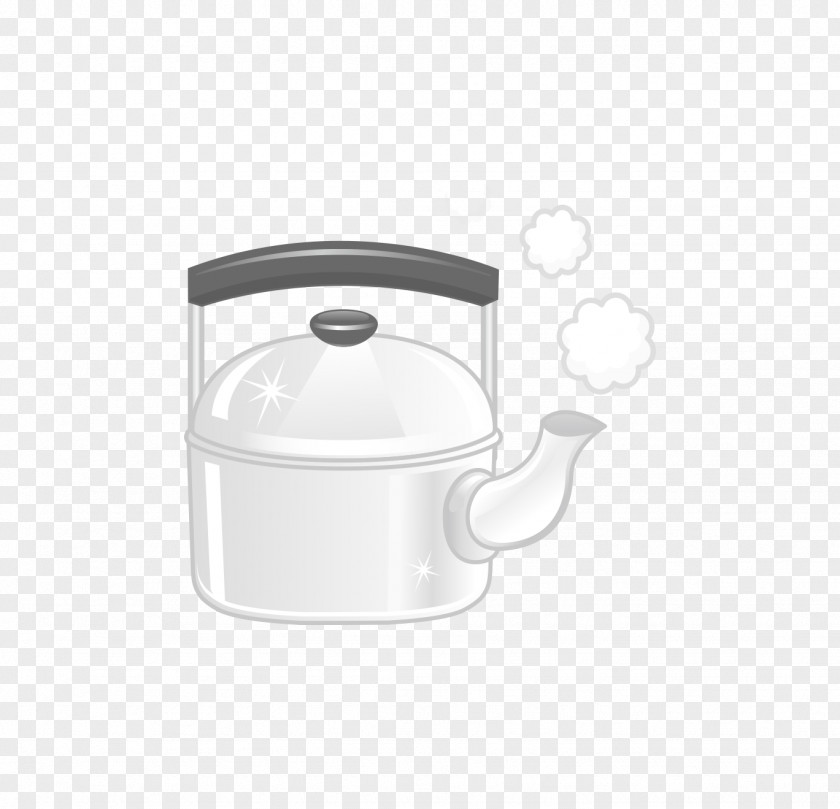 Kettle White Vector Coffee Cup Lid PNG