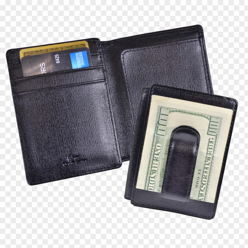 Wallet Money Clip Leather Pocket Credit Card PNG