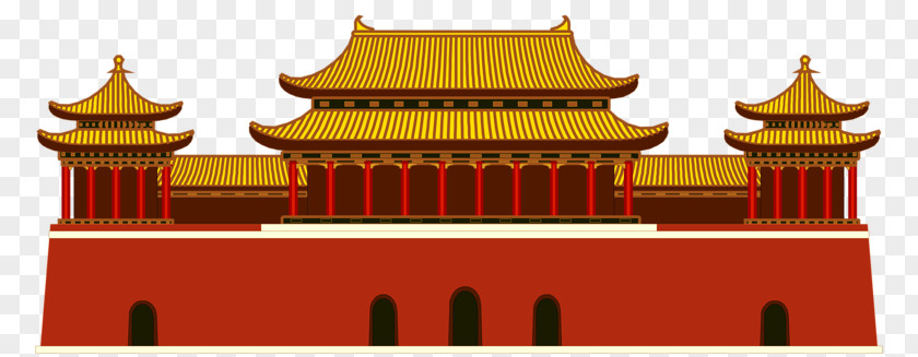 Forbidden City House Tiananmen Square Cartoon PNG