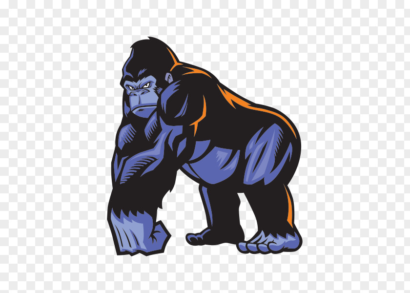 Gorilla Ape Vector Graphics Cartoon Illustration PNG