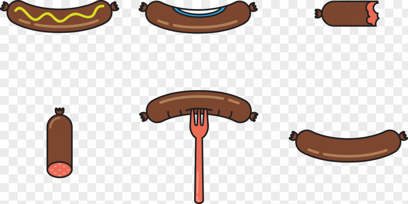 Sausages Vector Illustration Sausage Food PNG