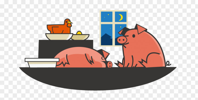 Pig Vector Elements Domestic Logo Illustration PNG