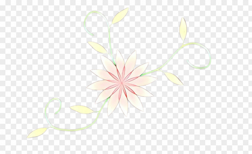 Pink Yellow Leaf Line Plant PNG