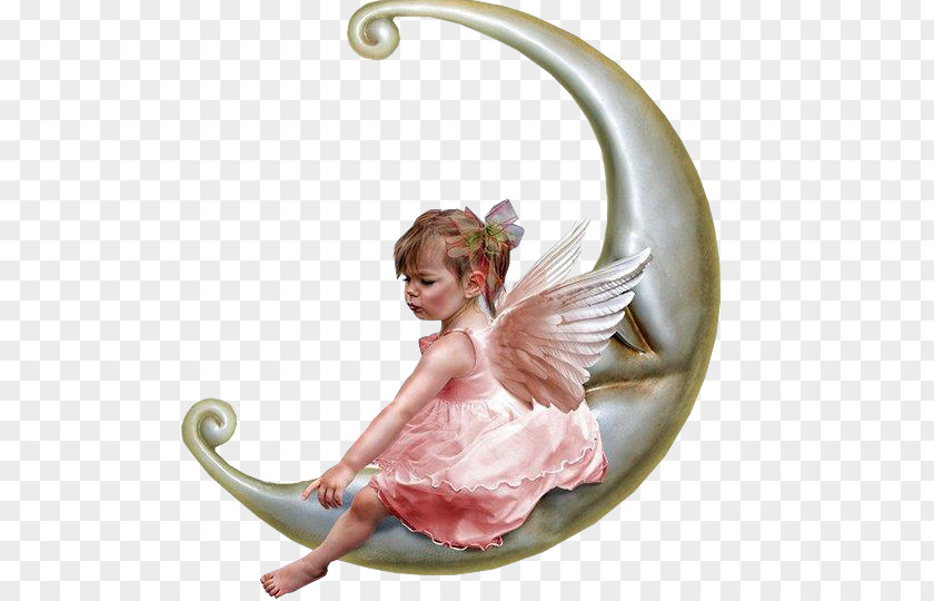 Ton Guardian Angel Moon Fairy Child PNG