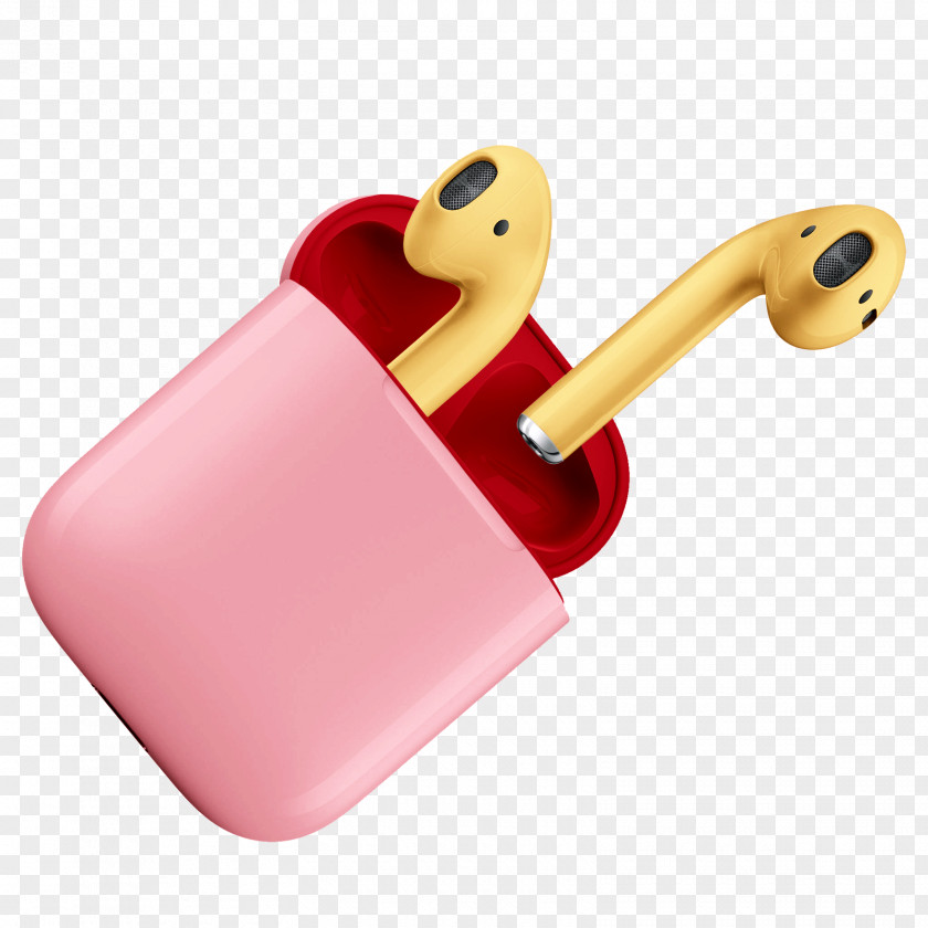 Toy Magenta Apple Airpods Background PNG