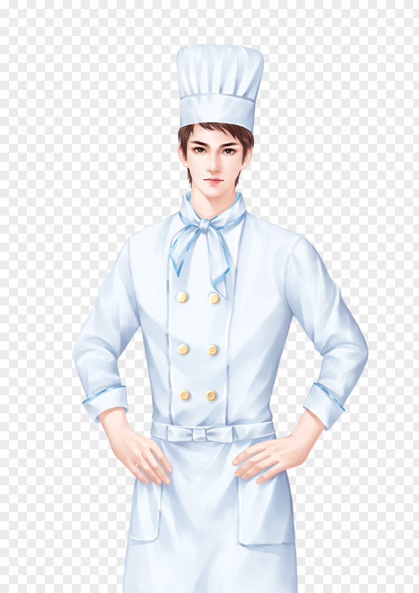 Chef Handsome Man Chefs Uniform Cook PNG