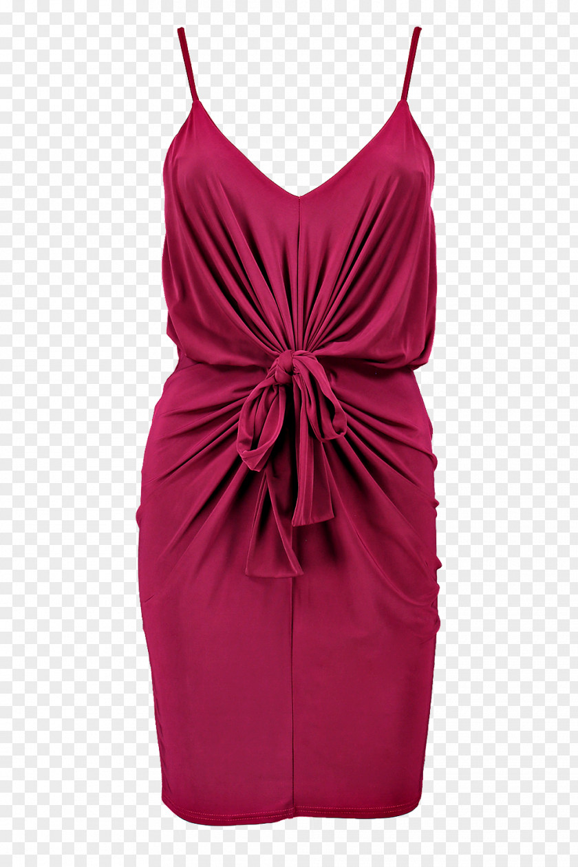 Cocktail Shoulder Dress Magenta PNG