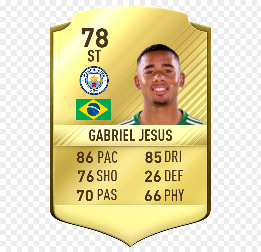 Gabriel Jesus Lukas Podolski FIFA 17 16 18 Premier League PNG